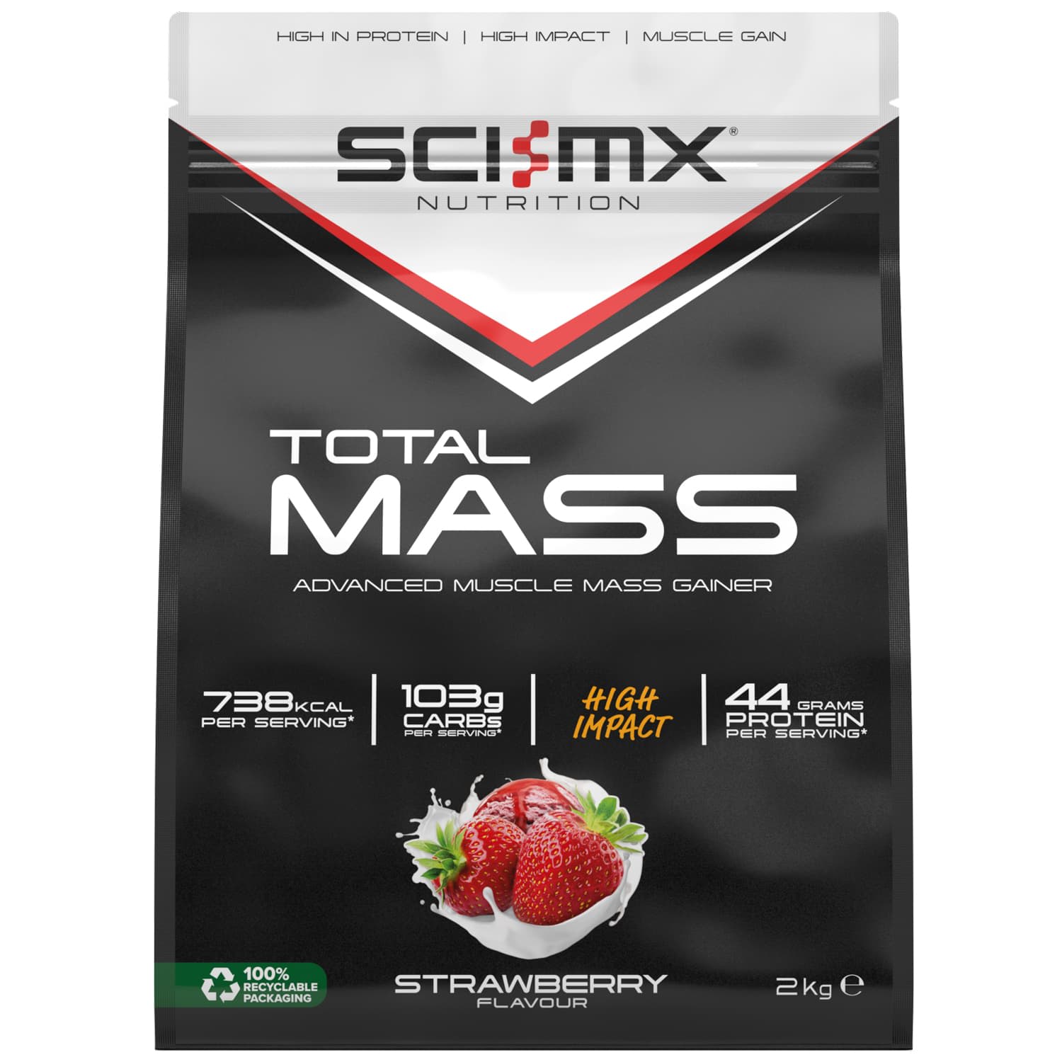SCI-MX Total Mass - Advanced Muscle Mass Gainer Protein Powder - 2 Kg