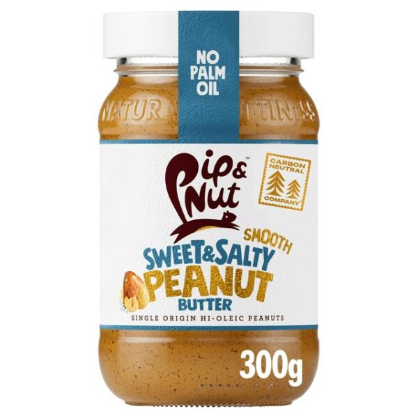 Pip & Nut Peanut Butter – Sweet & Salty Smooth (300g)