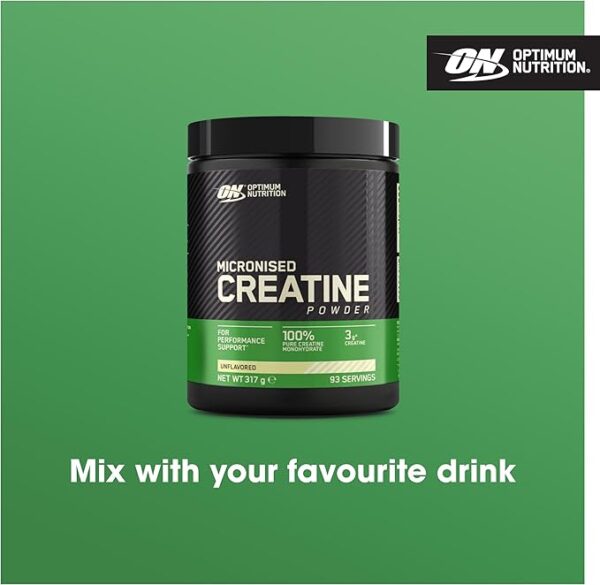 Optimum Nutrition Micronized Creatine Powder – 317g (Unflavoured) - Image 4