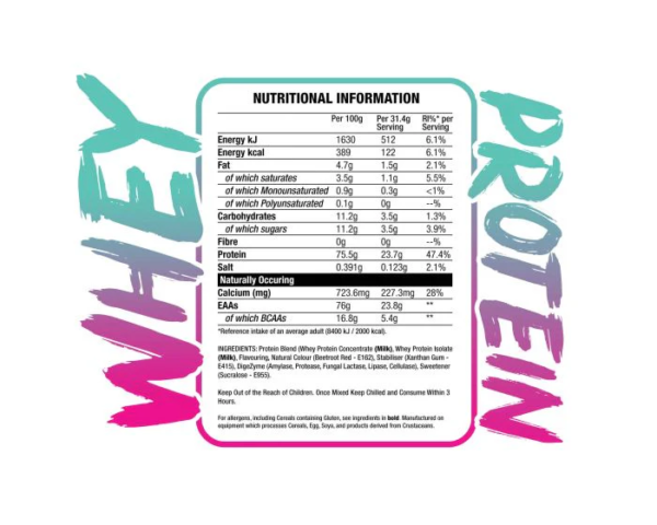 Chaos Crew Whey Protein 2kg Vanilla Ice Cream - Image 2